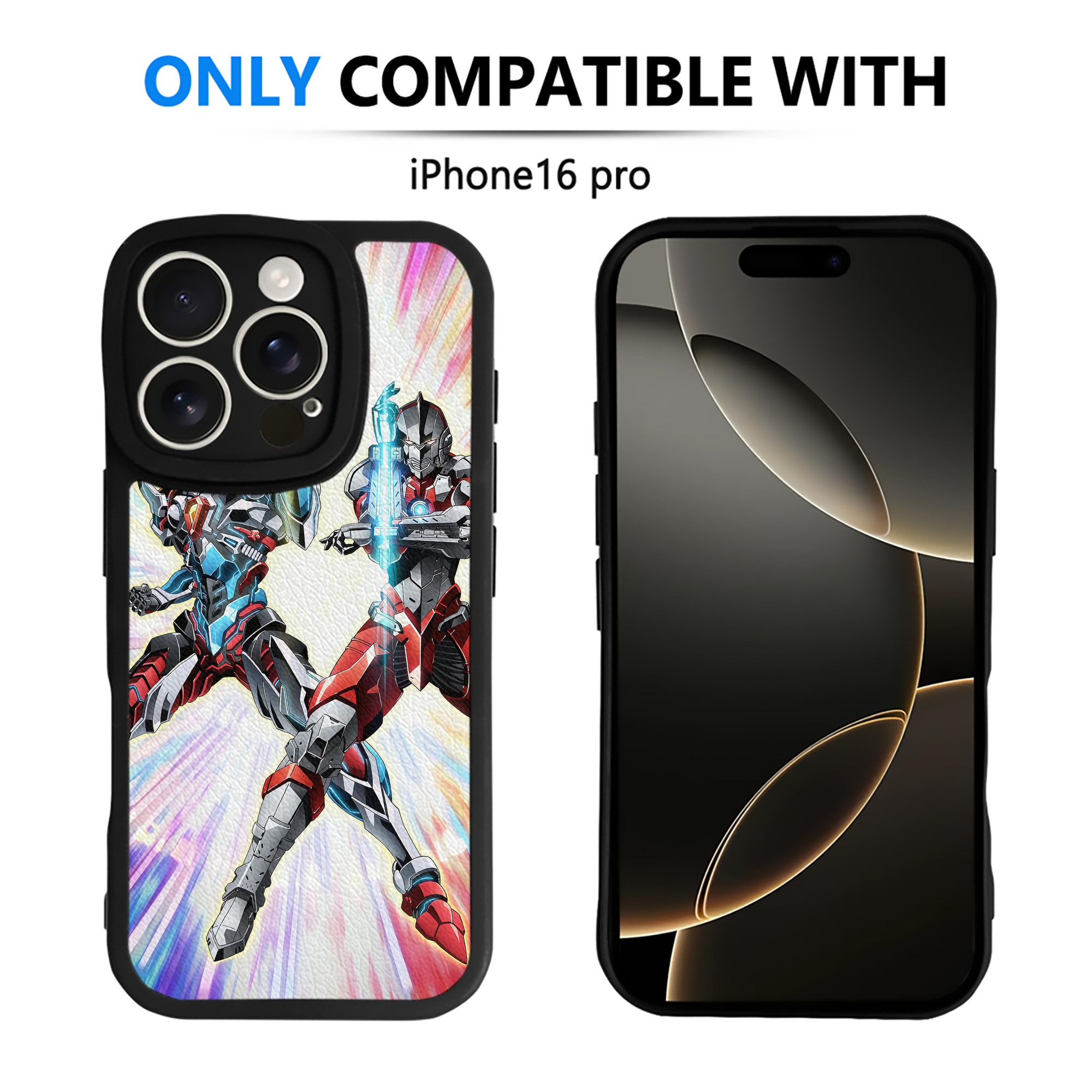 （画像用） ウルトラマン Ultraman 【iPhone 16シリーズ対応】シリコンスマホケース（レザー調） 材質：シリコン